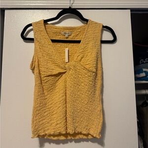 Madewell Popcorn-Knit Twist-Front Sleeveless Top